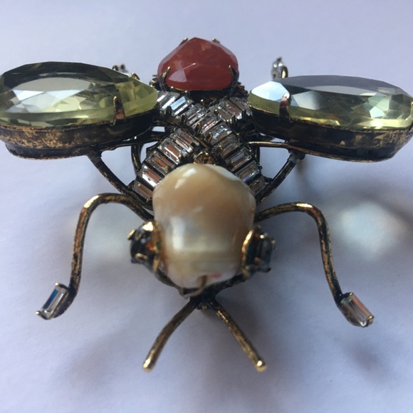 C&D JEWELRY Vintage Costume Bee Bug Fly Insect Beetle Brooch Pin Iradj Moini - Picture 8 of 11